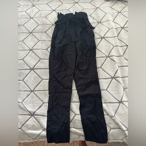 Black paper bag dress pants stretchy